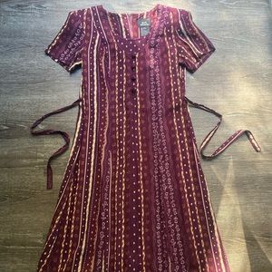 Vintage Brett Alixander Plum Purple Layered Dress Size Medium